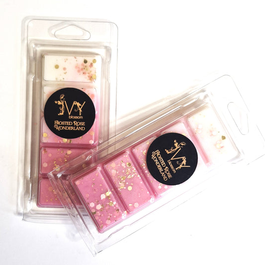 frosted rose wonderland scented 5 cell wax melt bar