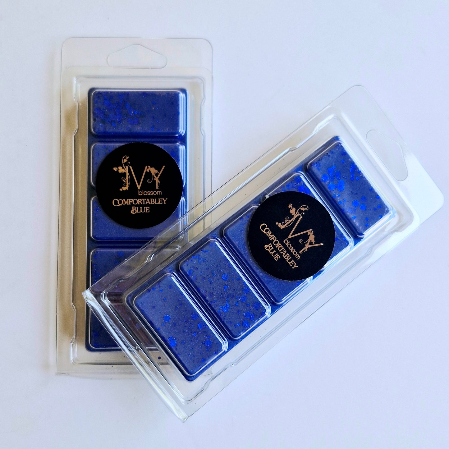 comfortabley Blue scented 5 cell wax melt bar