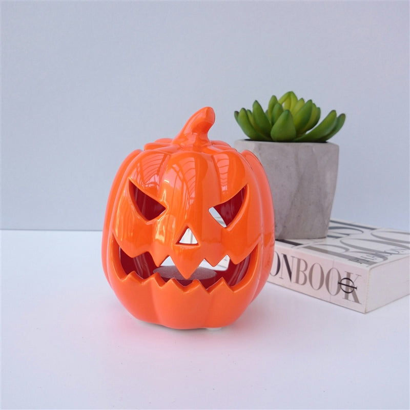 carved pumpkin Halloween wax burner