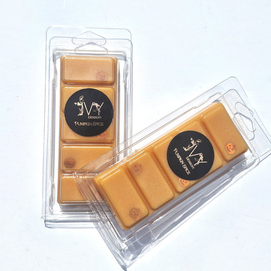 pumpkin spice scented autumn inspired 5 cell wax melt bar