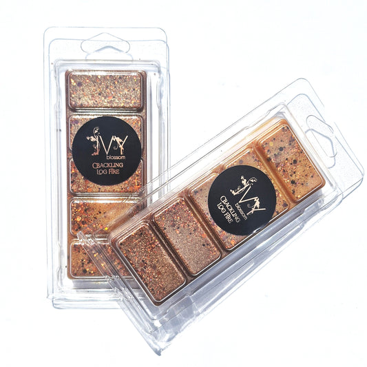 Crackling log fire scented 5 cell wax melt bar