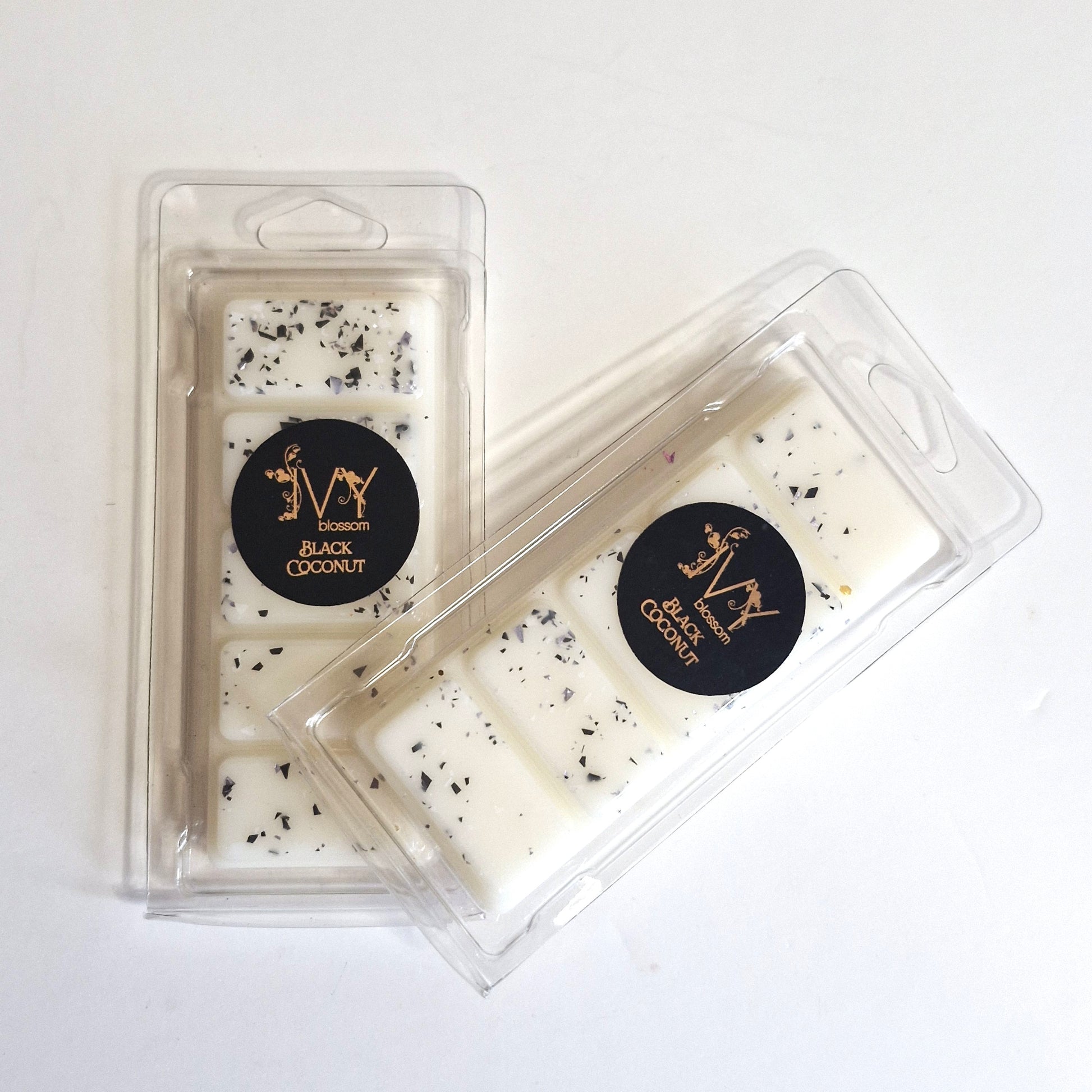 black coconut scented 5 cell wax melt bar
