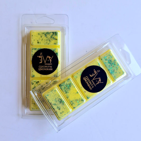 coconut and lemongrass scented 5 cell wax melt bar