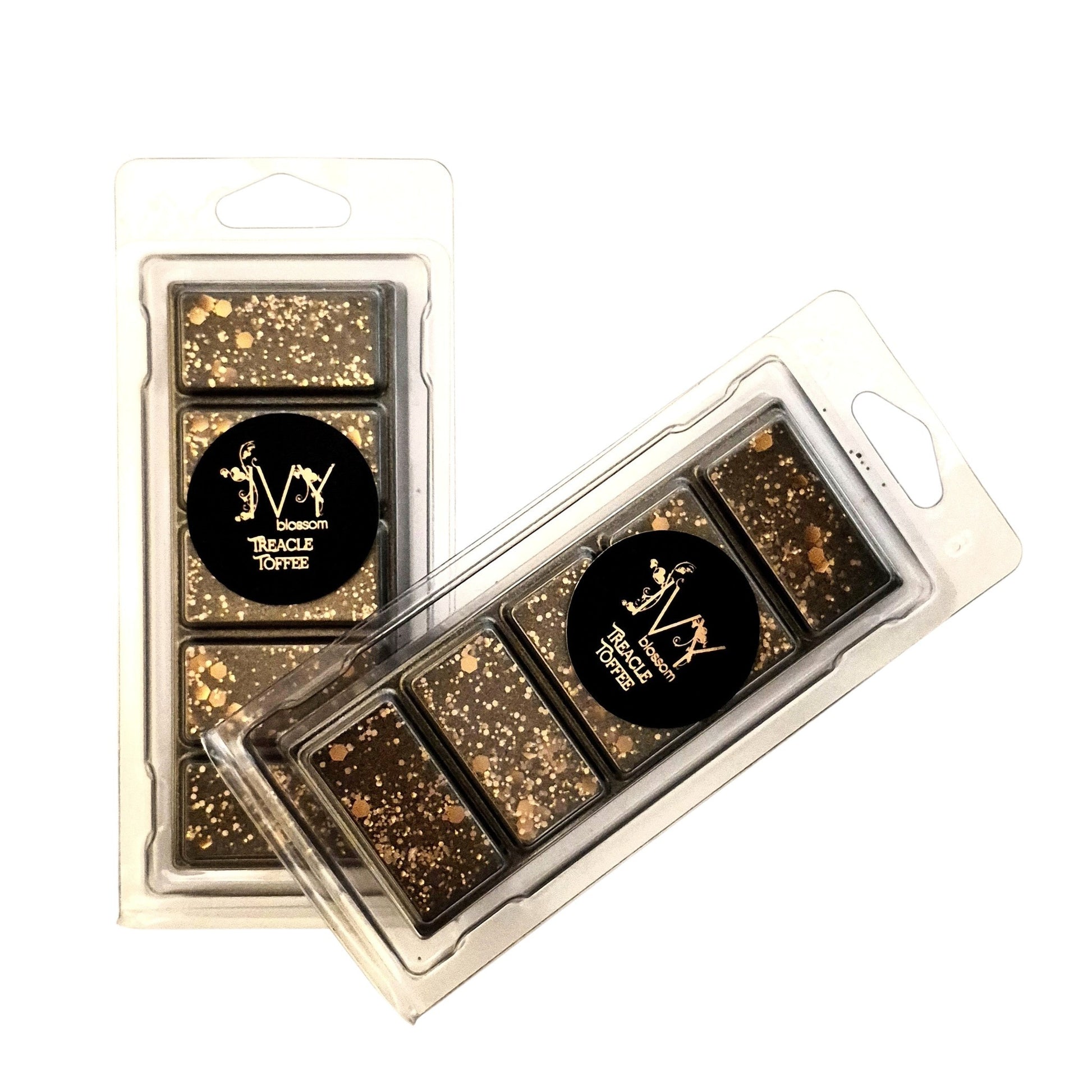 Treacle Toffee Wax Melt in a clear packaging, featuring rich, indulgent scents of toffee and caramel.